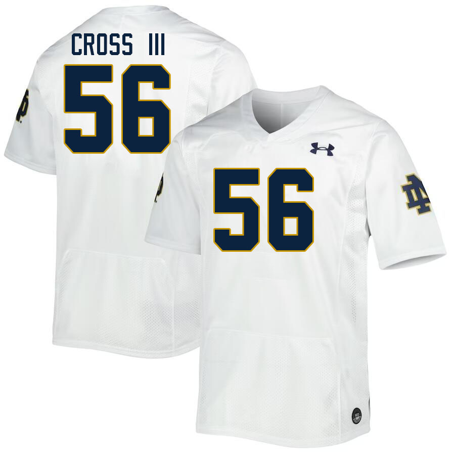 Men #56 Howard Cross III Notre Dame Fighting Irish College Football Jerseys Stitched-White